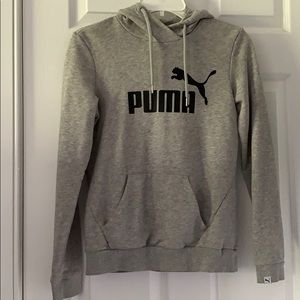 grey puma hoodie